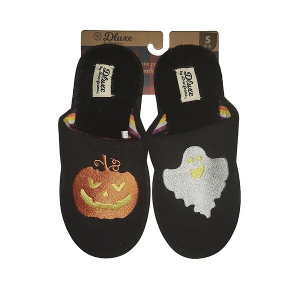 Dlux Halloween pumpking and ghost memory foam slippers - Picture 1 of 2
